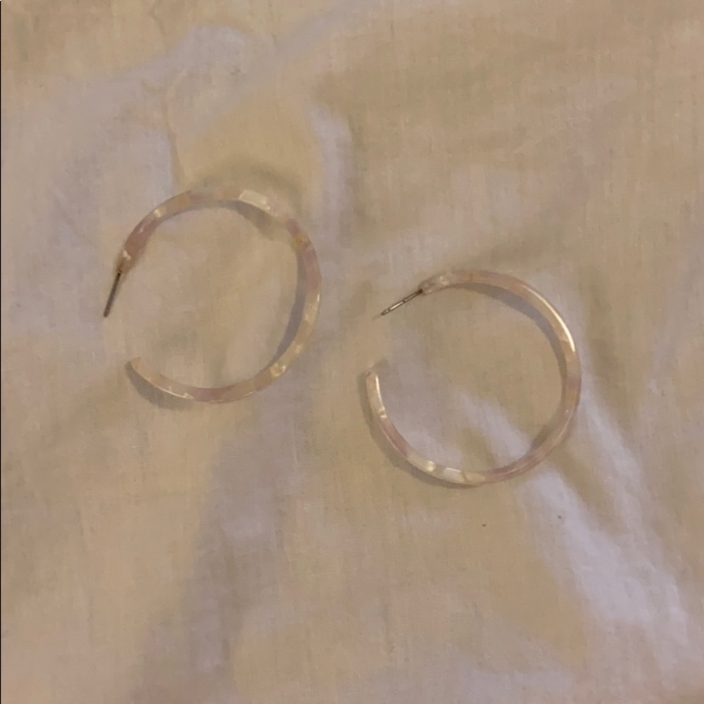 Tortoise Hoop Earrings - Picture 2 of 3